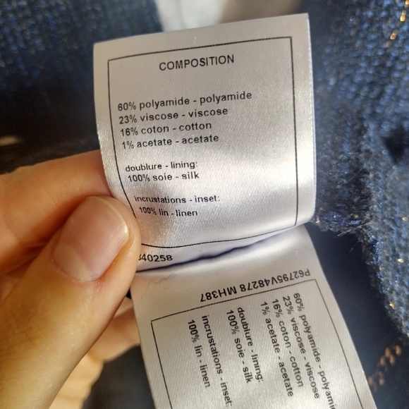 Chanel sailor piter pan collar tweed button down tassel jacket sz 36/ 4 - Picture 13 of 16